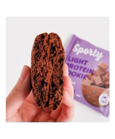 Sporty Light protein cookies double chocolate 12 pcs x 40 g - Buy Online on GoSupps.com
