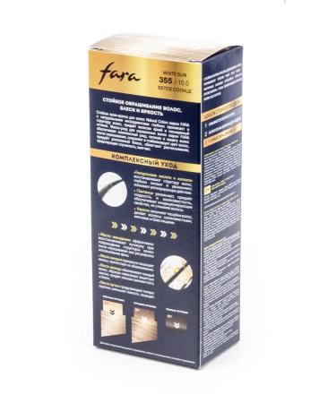 Fara Classic Cream-color hair tone 355 10.0 White sun 100ml 6 pcs - Buy Online on GoSupps.com