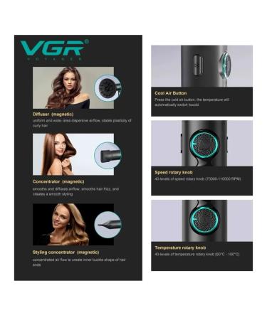 VGR Hair dryer Hair hair dryer V-401 - Buy Online on GoSupps.com