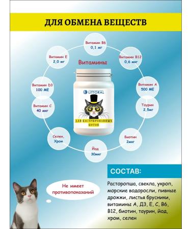 Littoral Litreal Vitamins for Castris. Kotov 80 table - Buy Online on GoSupps.com