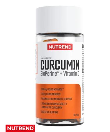 NUTREND Kurkumin Bioperin Vitamin D D3 60 capsules