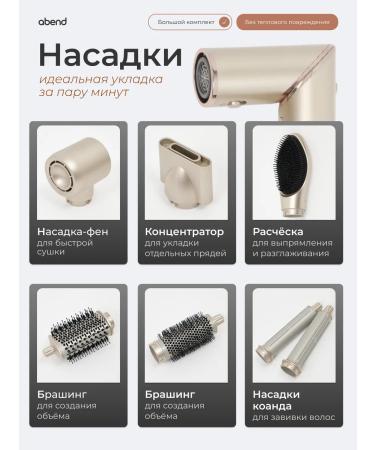 ABEND Hair hair dryer Professional Styler 7 nozzles - Buy Online on GoSupps.com