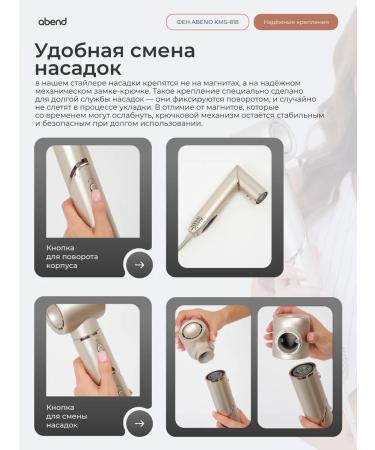 ABEND Hair hair dryer Professional Styler 7 nozzles - Buy Online on GoSupps.com