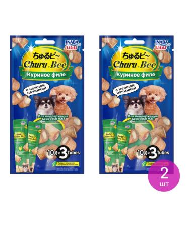 The treat for the dogs of Inaba Churu Bee Chicken 3pcs. 10g 2 pcs