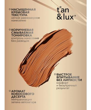 TAN&LUX Auto -tanning body and face lotion dark shade + mitten - Buy Online on GoSupps.com