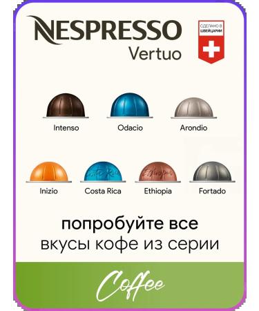 Nespresso Fortado Decaffeinato - Coffee in Vertuo capsules - Buy Online on GoSupps.com