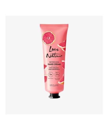 Oriflame A refreshing hand cream with organic pink grapefruit