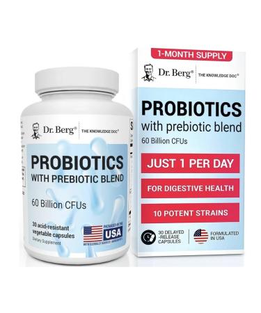 Dr Berg's Probiotic for digestive system 60 Billion 30 capsules