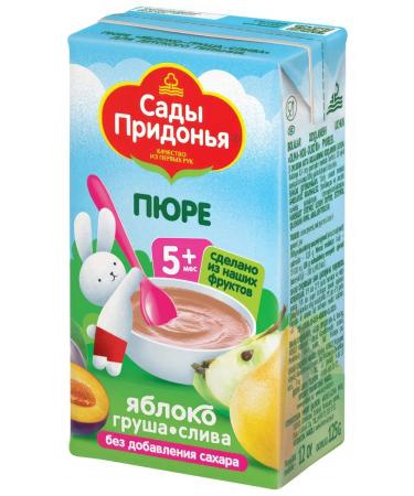 Gardens of Pridonya Puree fruit apple-grunts from 5 months 125g - Buy Online on GoSupps.com