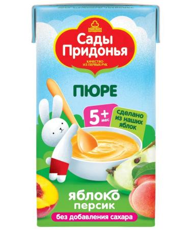 Gardens of Pridonya Puree fruit apple-peach without sugar from 5 months 125g