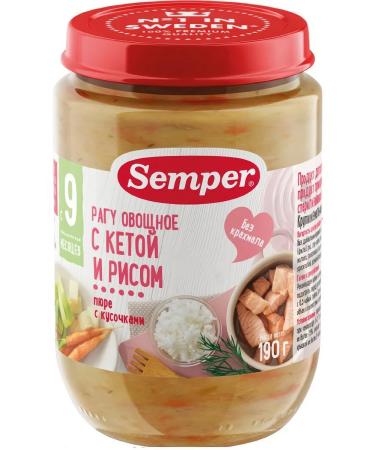 Semper Puree meat and vegetable vegetable Raga-Keta-Ris from 9 months 190