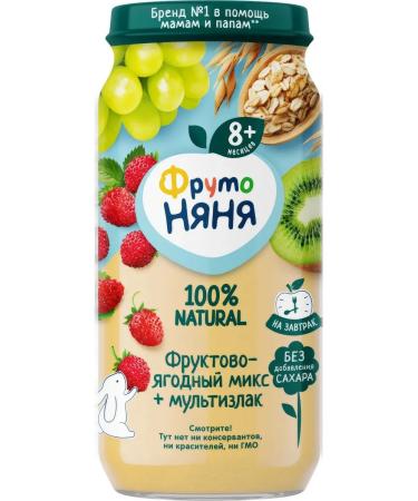 Frutonyanya Puree fruit-berry mix multizlaki from 8 months 250g