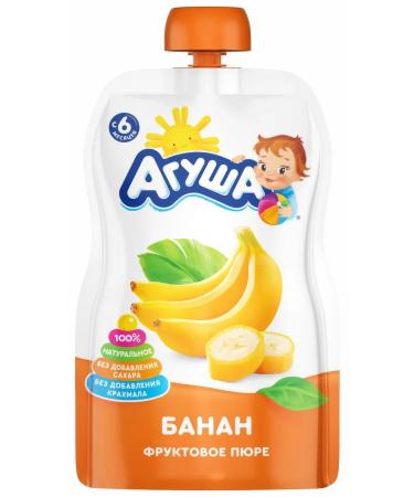 AGUSHA Puree fruit banana from 6 months 90g x 10pcs