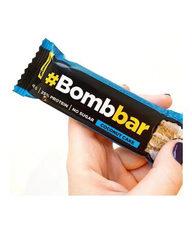 BombBar Bank protein coconut cake in chocolate 40g x 30 pcs - Buy Online on GoSupps.com