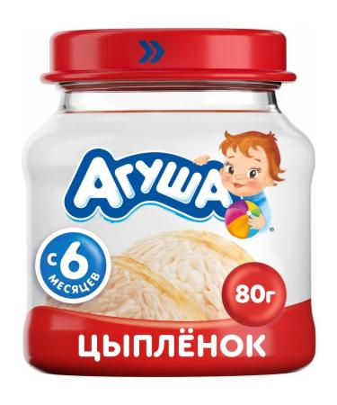AGUSHA Puree meat chicken from 6 months 80g