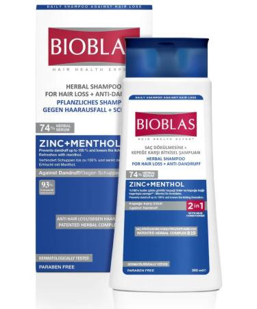 BIOBLAS Shampoo with zinc pyrithion against dandruff and falling 360ml