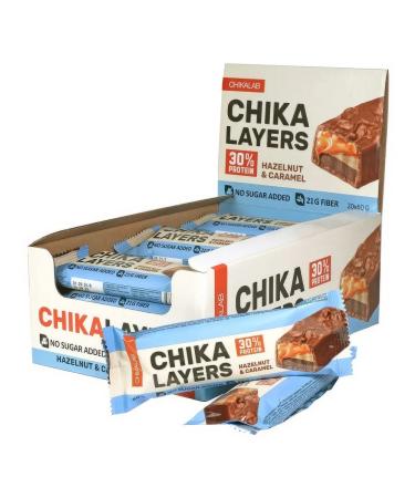 CHIKALAB Batonchik protein hazard-karamel-chocolate 60g - Buy Online on GoSupps.com