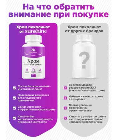 Sunshine Nutrition Picoline chromium for weight loss and reduction of appetite - Buy Online on GoSupps.com