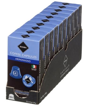 RIOBA Coffee in Armonioso capsules for coffee machines 11pcs 55GX10 pcs