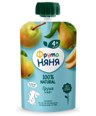 Frutonyanya Puree fruit pear from 4 months 90g x 12 pcs - Buy Online on GoSupps.com