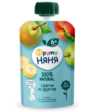 Frutonyanya Puree fruit salad of fruit from 6 months 90g x 12 pcs - Buy Online on GoSupps.com