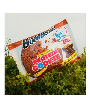 BombBar Protein Brownie cookies without sugar 40g - Buy Online on GoSupps.com