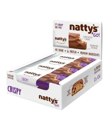 Nattys Batonchik protein chocolate-arachis-karamel-zyum 45g - Buy Online on GoSupps.com