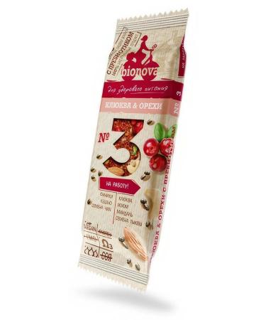 Bionova Fruit-nore-navel bar with cranberries 35g x 24 pcs - Buy Online on GoSupps.com