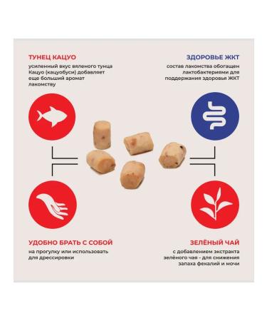 Inaba Dog's treats with tuna Katsuo 10g*3pcs - Buy Online on GoSupps.com