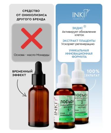 INKI Lotions 1 and 2 for the treatment of nails from onycholysis and fungus - Buy Online on GoSupps.com
