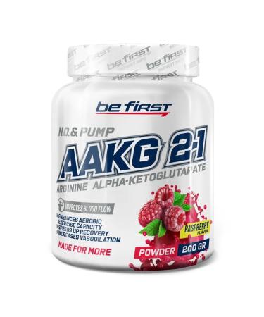 Be First Arginine-alpha-Ketoglutarata AAKG 2 1 Powder 200 gr Malina - Buy Online on GoSupps.com
