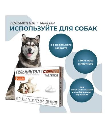 Neoterica Dog tablets of more than 10 kg from helminths 2 tab - Buy Online on GoSupps.com