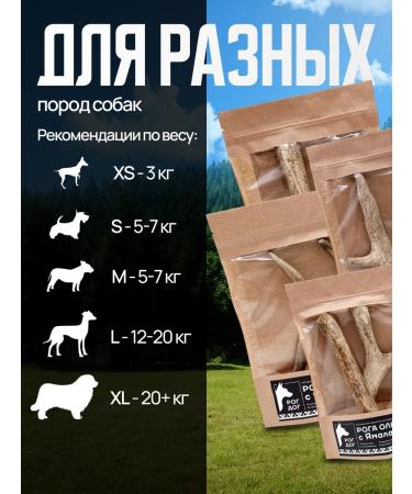 Horn Dog A treat of a deer horns for dogs (l - 1 pc) 90-120 gr - Buy Online on GoSupps.com