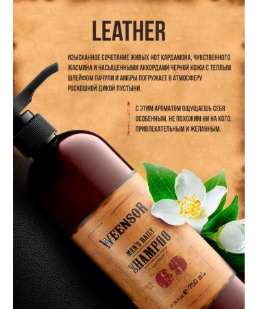 Weensor Male shampoo based on Ombre Leather - 750 ml - Buy Online on GoSupps.com