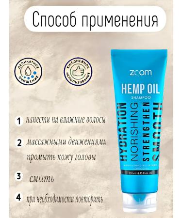 ZOOM cosmetics Salufantic shampoo for home care Zoom Hemp Oil - Buy Online on GoSupps.com