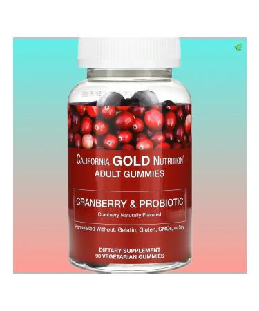 California Gold Nutrition Cranberries and probiotics 90 chewing tablets
