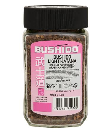 Bushido Soluble coffee Light Katana 100g - Buy Online on GoSupps.com