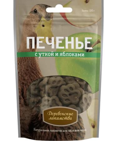 Country delicacies Cookies with duck and apples for dogs 100g 1pc