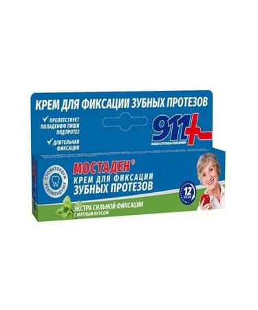 911 Cream for fixing prostheses "Mostaden" 4 packages+napkin - Buy Online on GoSupps.com