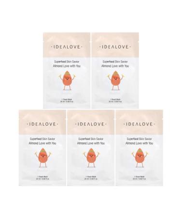 idealove Facial face mask set with superfuds 5 pcs almonds - Buy Online on GoSupps.com