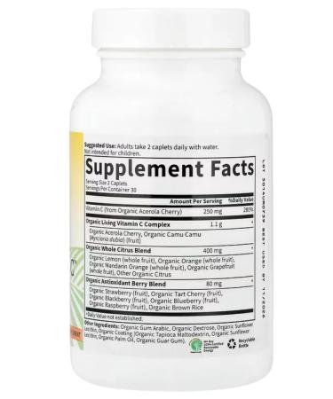 Garden of Life Living Vitamin C Live Vitamin C 60 Plant Capsules - Buy Online on GoSupps.com