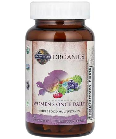 Garden of Life Organics multivitamin complex for women 60 capsules - Buy Online on GoSupps.com