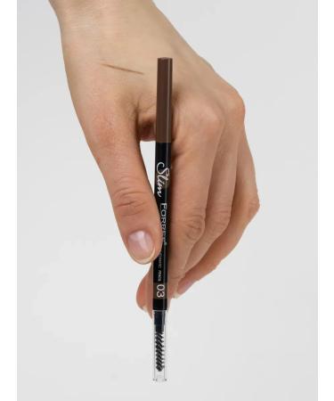 FARRES Thin eyebrow pencil tone 03 warm brown - Buy Online on GoSupps.com