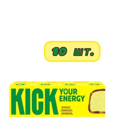 Kick Your Energy Batonchik Kosos Lemon and Ginger 45g. - 10 pcs