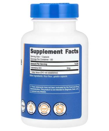 Nutricost Yohimbin 5 mg 120 capsules - Buy Online on GoSupps.com