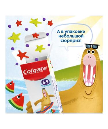 COLGATE Toothpaste children's watermelon without fluoride 6-9 years 60ml 2pcs - Buy Online on GoSupps.com