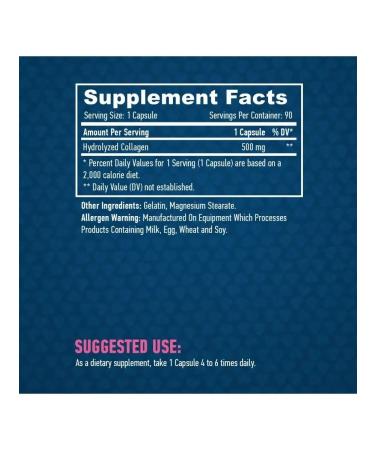Haya Labs Collagen 500 mg 90 capsules - Buy Online on GoSupps.com