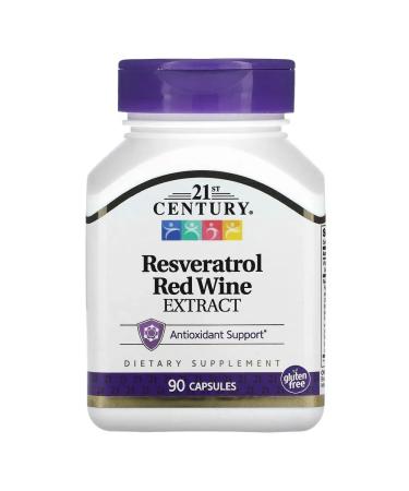 21st Century Resveratrol red grape fruit extract 90 capsules