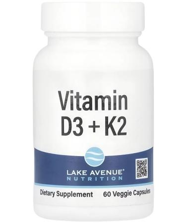 Lake Avenue Vitamin D3+K2 60 capsules