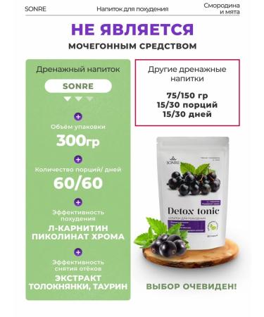 SONRE Drainage drink for weight loss from edema - Buy Online on GoSupps.com